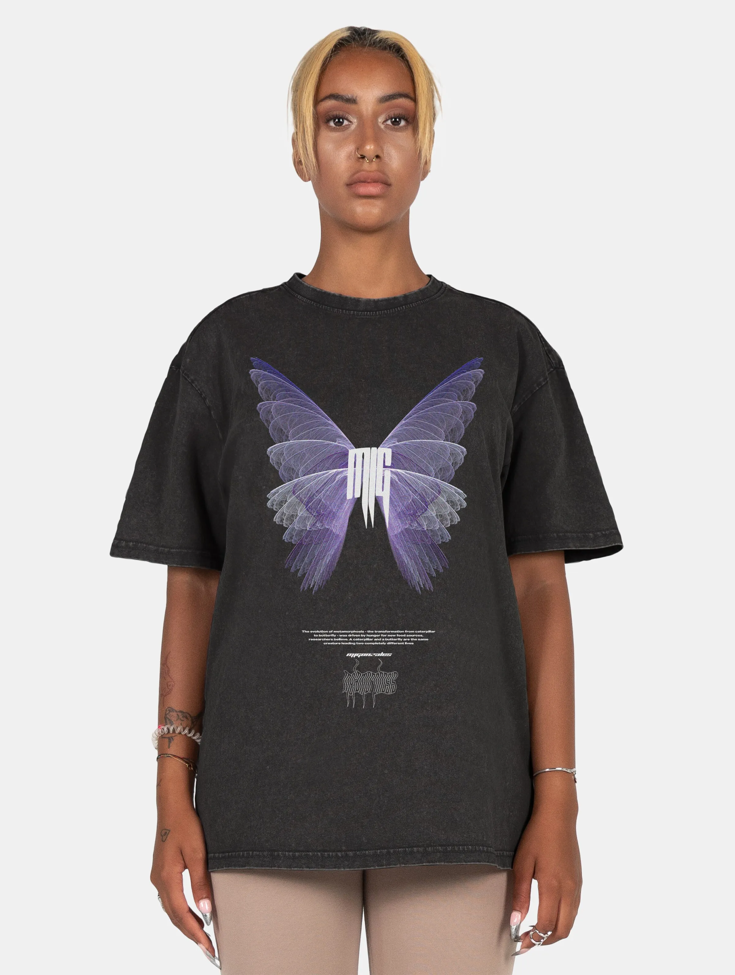 MJ GONZALES LADIES METAMORPHOSE V5 ACID WASHED HEAVY OVERSIZED TSHIRTS