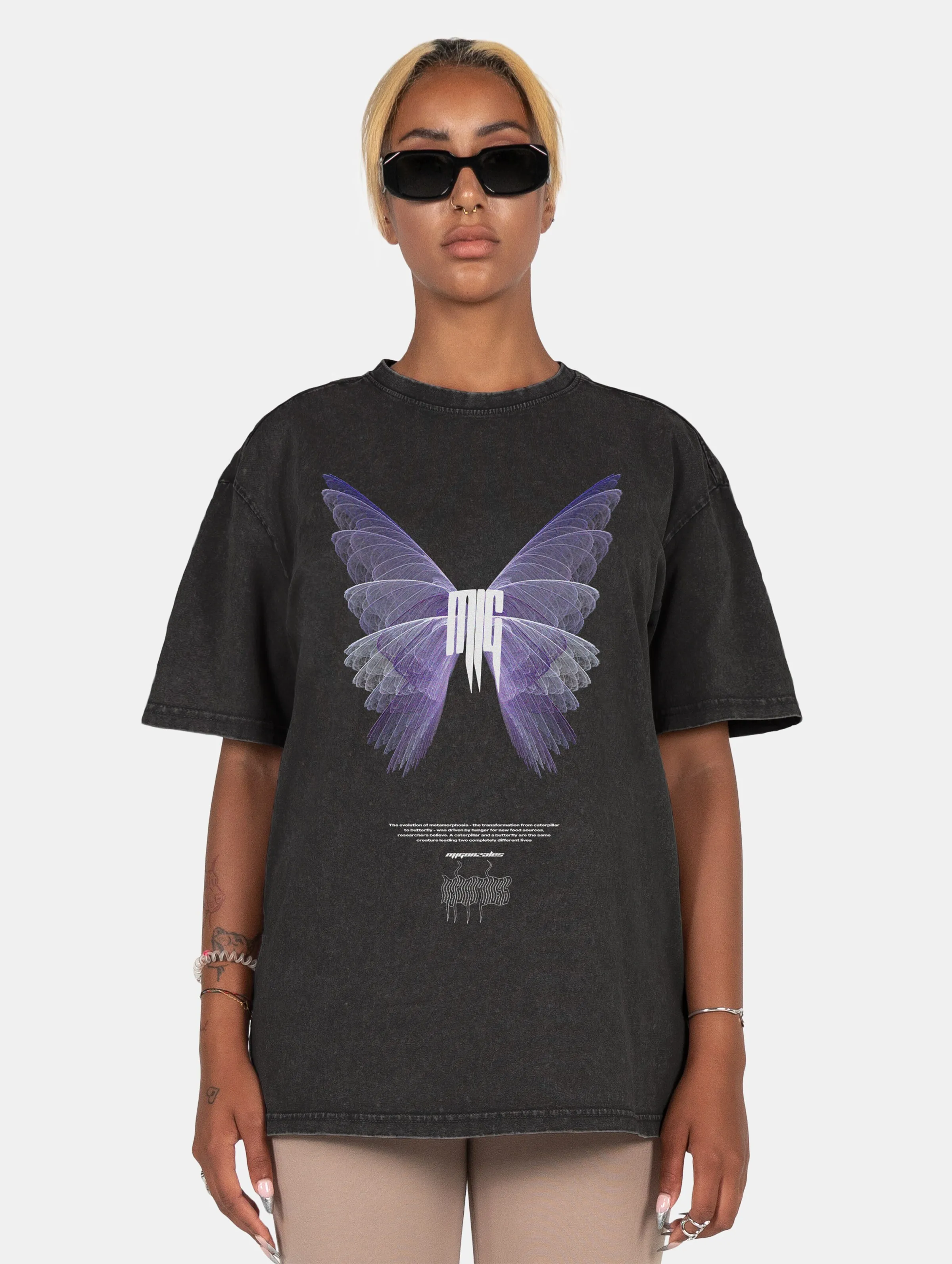 MJ GONZALES LADIES METAMORPHOSE V5 ACID WASHED HEAVY OVERSIZED TSHIRTS
