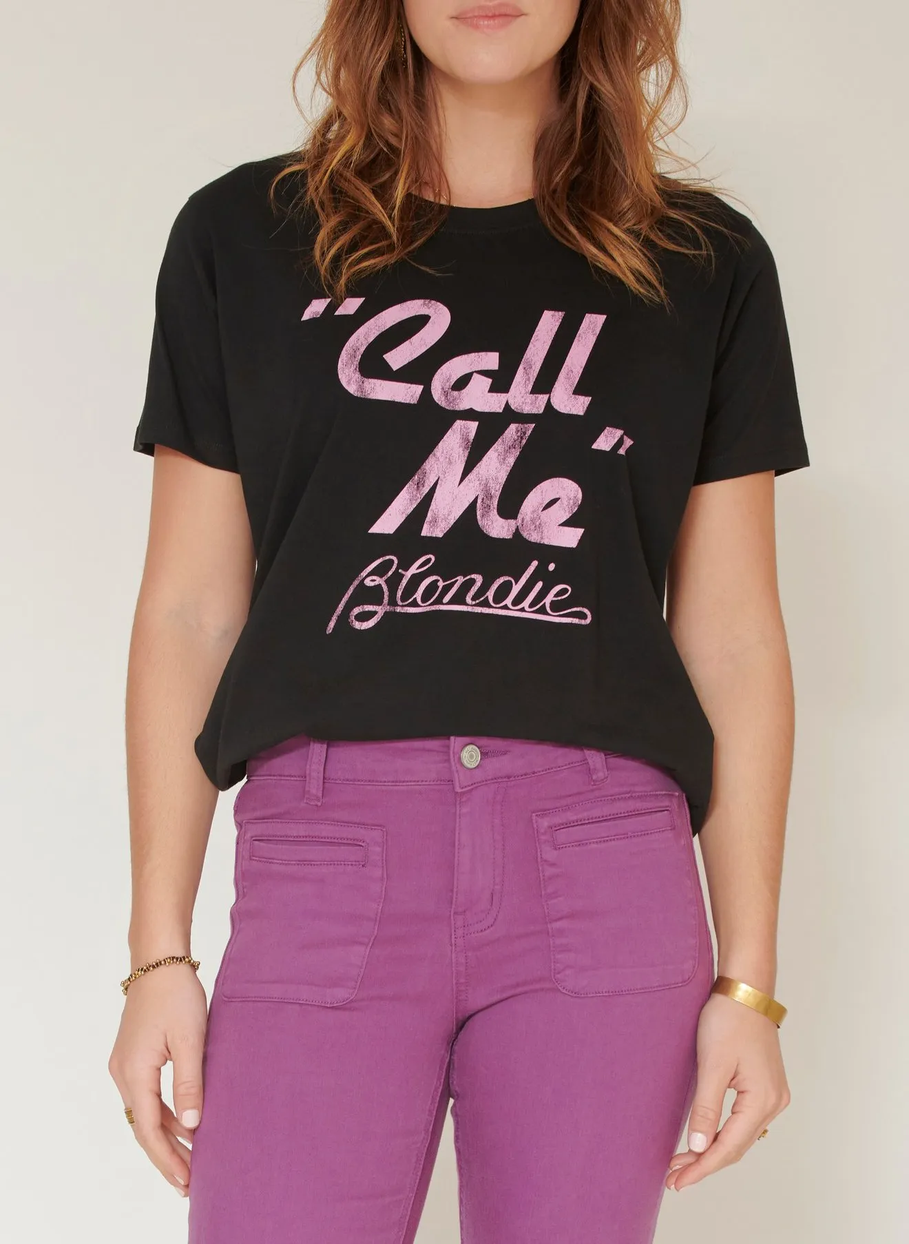 MKT TEMPLETON BLONDIE  CAMISETA DE ALGODóN SERIGRAFIADA CON CUELLO REDONDO EN NEGRO