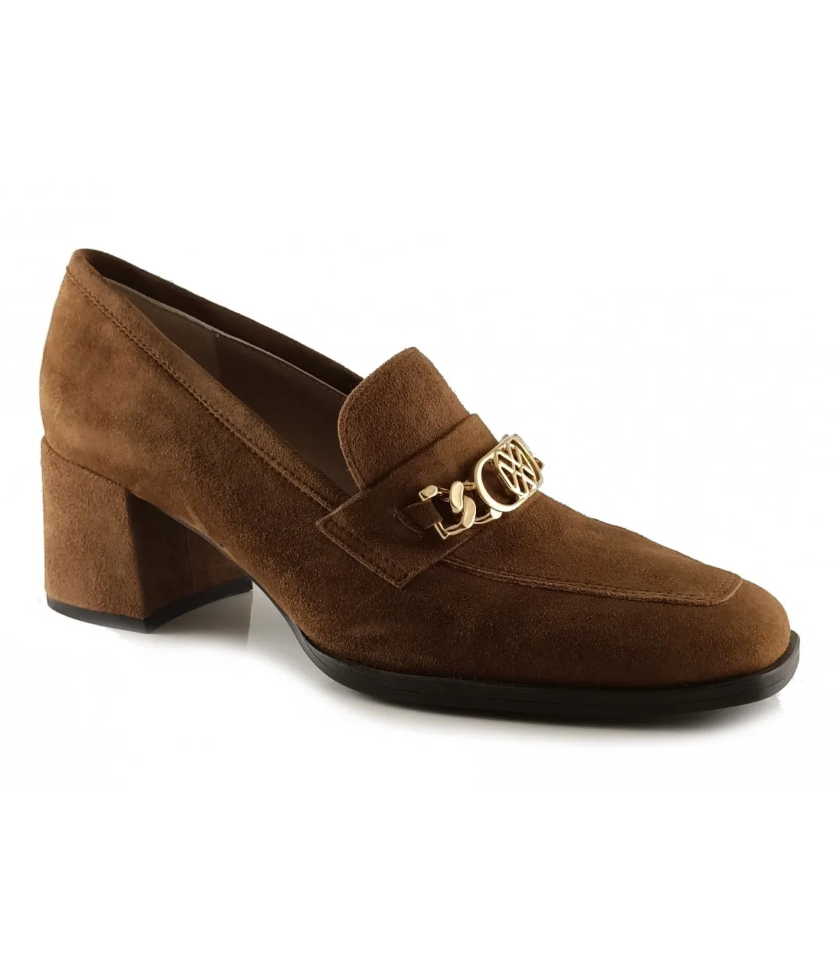Mocasín de tacón con detalle en la pala