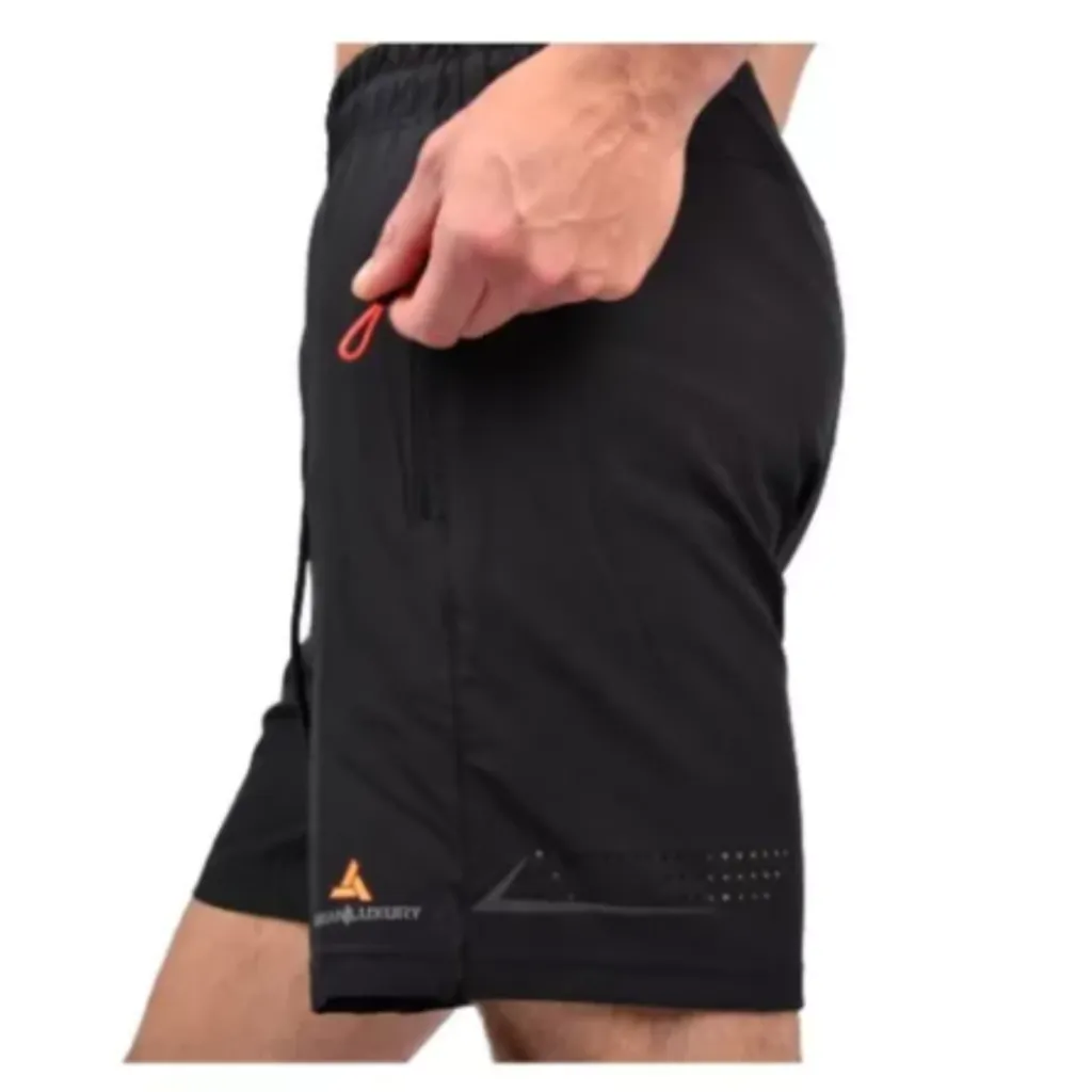 Musculosa Deportiva Negro Muscuproye + Short Microfibra Shmicro Negro