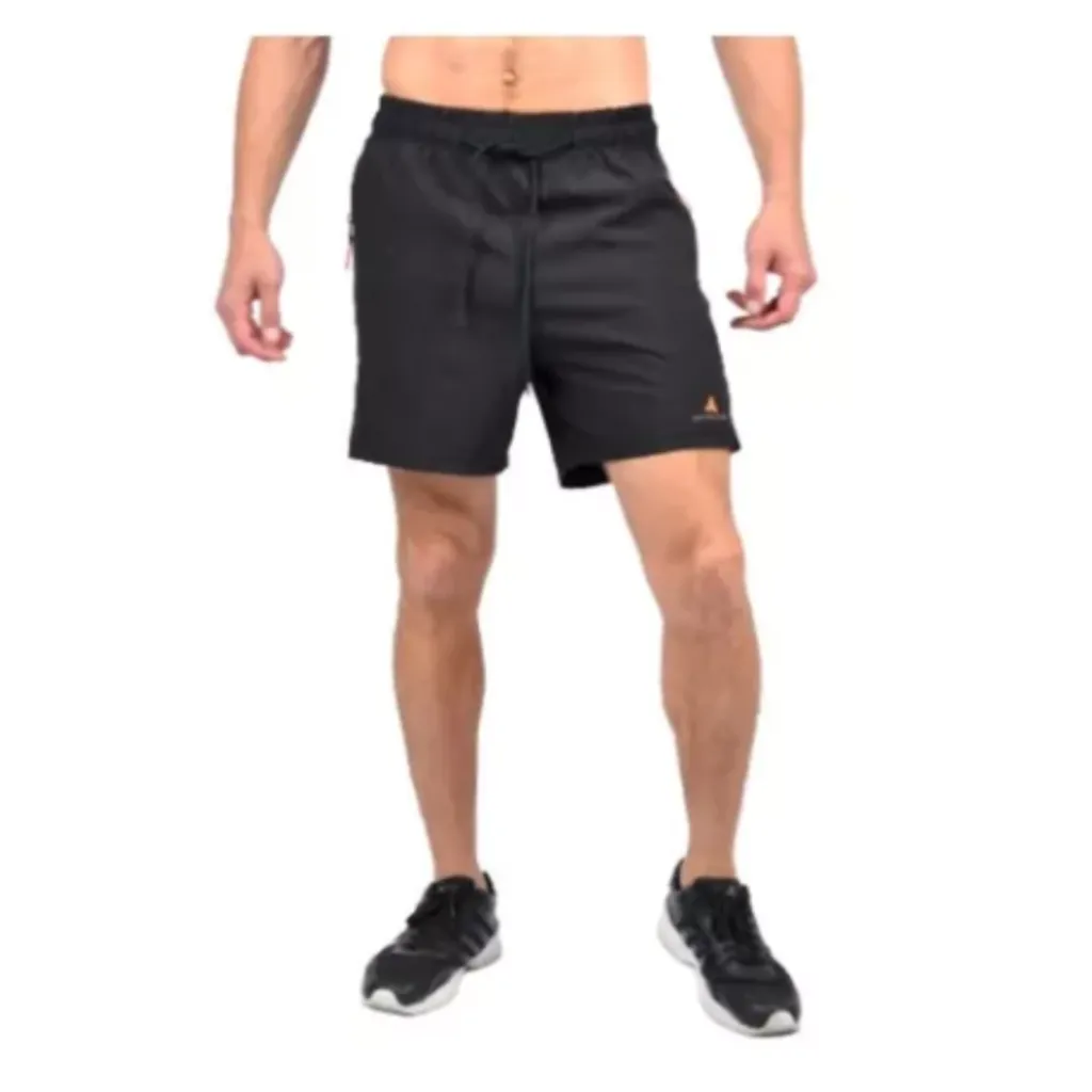 Musculosa Deportiva Negro Muscuproye + Short Microfibra Shmicro Negro