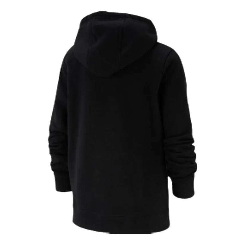 NIKE SPORTSWEAR CLUB BIG KIDS' FULLZIP HOODIE BLACK/BLACK/WHITE