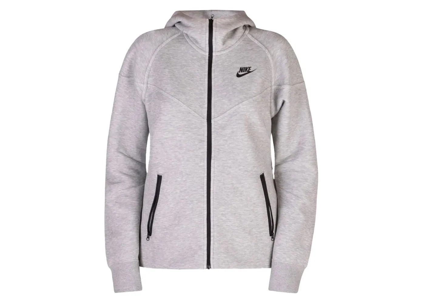 NIKE SPORTSWEAR TECH FLEECE WINDRUNNER FULLZIP HOODIE LIGHT GREY/HEATHER/BLACK