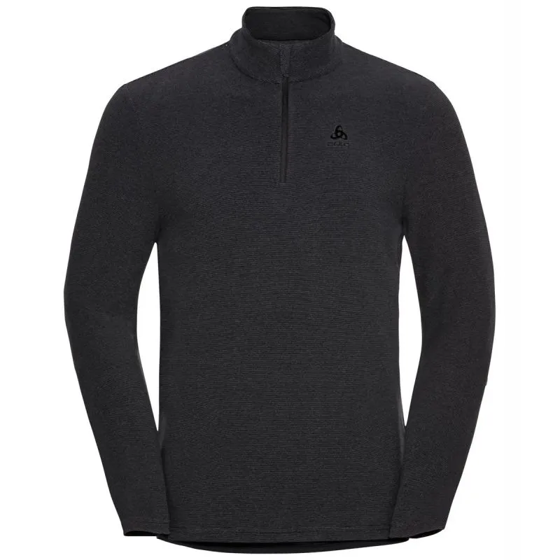 ODLO POLAR DE MEDIA CAPA 1/2 CREMALLERA ROY (GRIS PIZARRA  RAYAS NEGRAS) HOMBRE