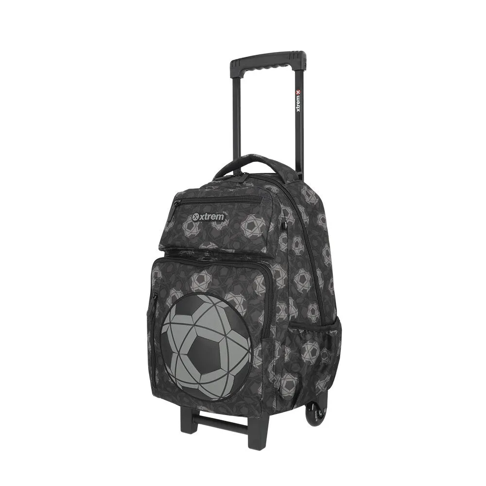 Pack Mochila con ruedas Xtrem Run 5XT Fútbol Negro