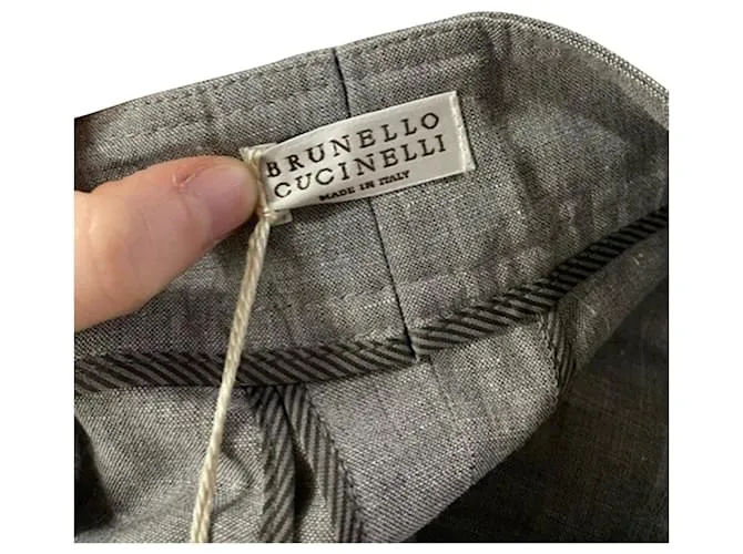 Pantalón cargo Brunello Cucinelli de algodón gris 
