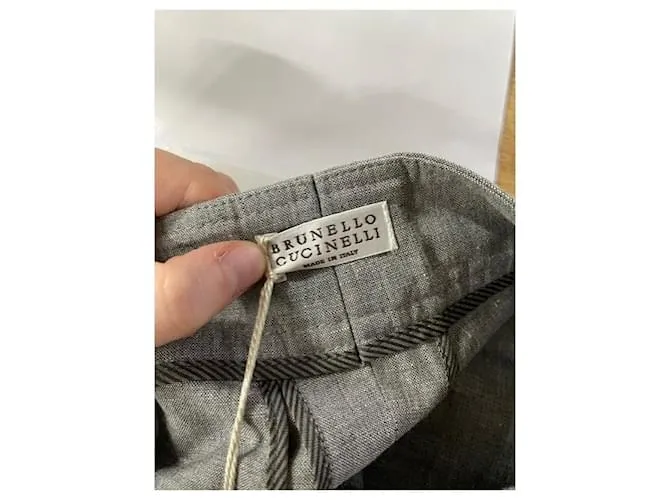Pantalón cargo Brunello Cucinelli de algodón gris 