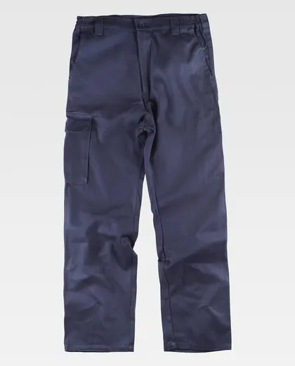 Pantalón con cintura elástica 100% Algodón Marino
