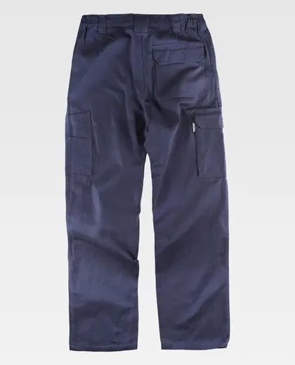 Pantalón con cintura elástica 100% Algodón Marino