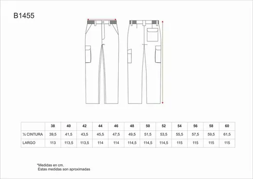 Pantalón con cintura elástica 100% Algodón Marino