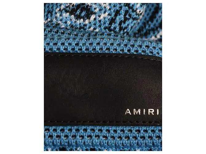 Pantalón corto de hombre Amiri en algodón con estampado azul claro 