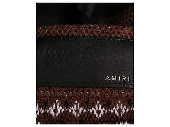 Pantalón corto de hombre Amiri en algodón estampado marrón 