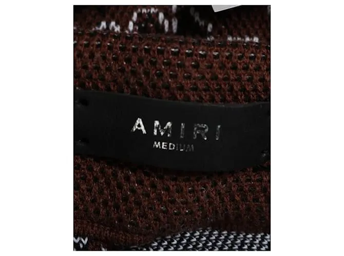 Pantalón corto de hombre Amiri en algodón estampado marrón 