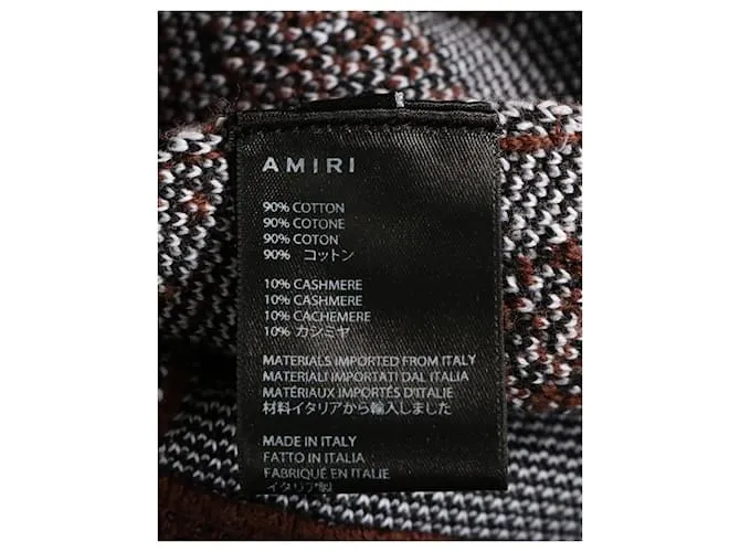 Pantalón corto de hombre Amiri en algodón estampado marrón 