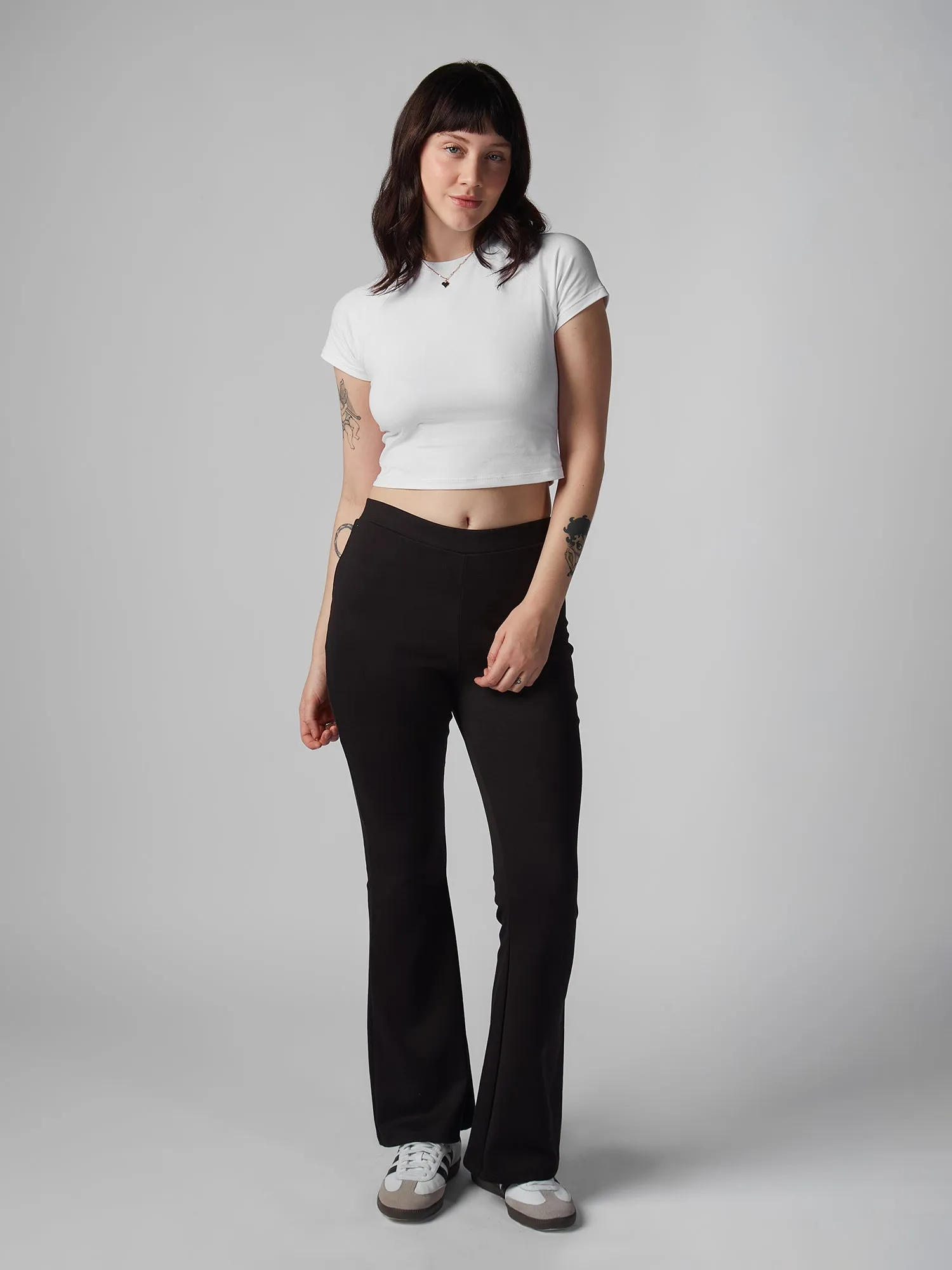 Pantalón para Mujer DVK FLARE BLACK KNIT FLARE PANT NGR