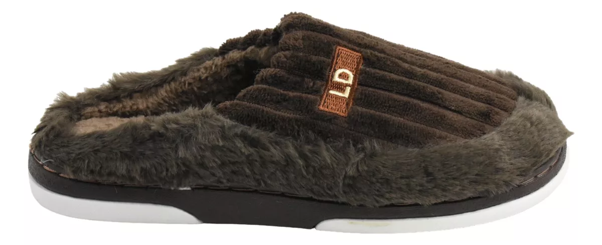 Pantufla Hombre Abierto Comodo Abrigo Suave Importado Ld 290