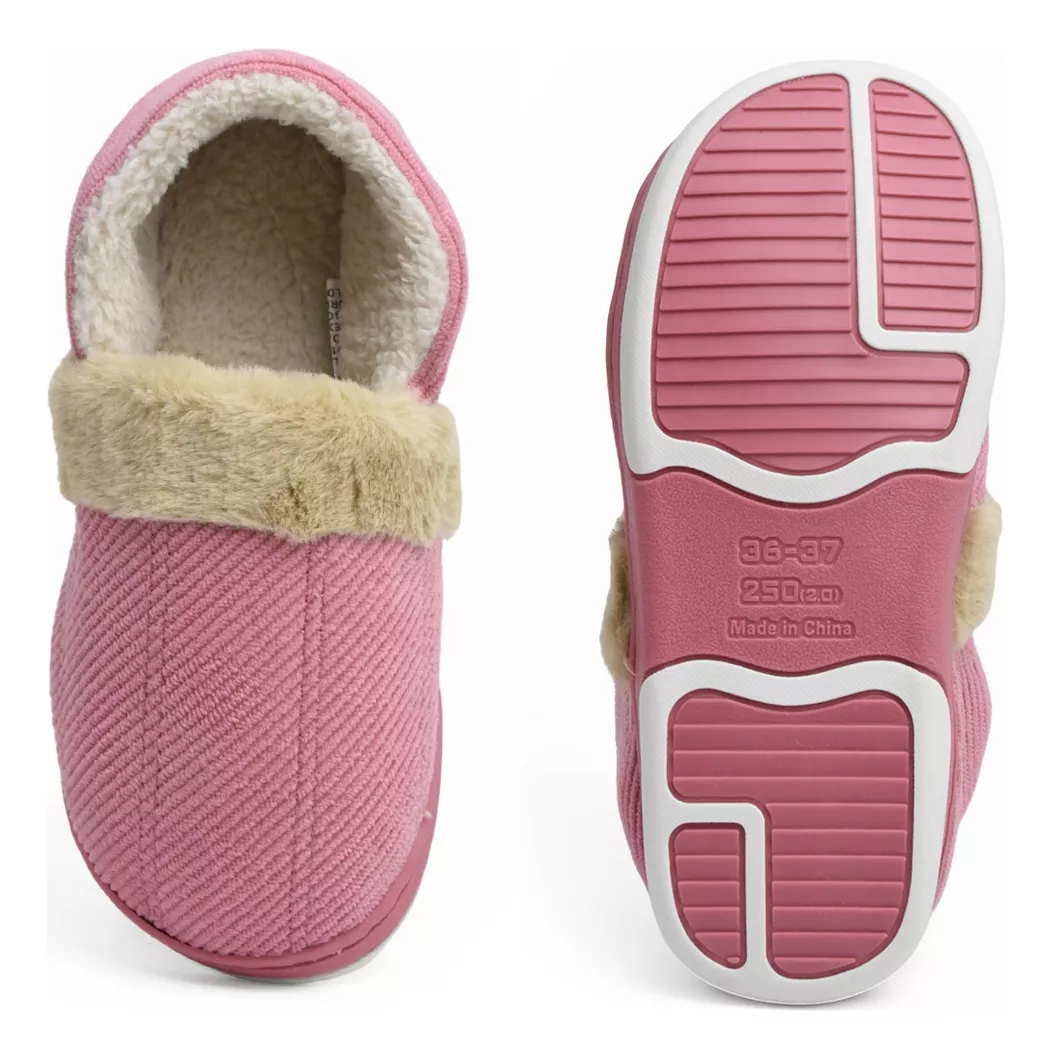 Pantufla Mujer Cerrado Invierno Abrigo Importado Simple 260