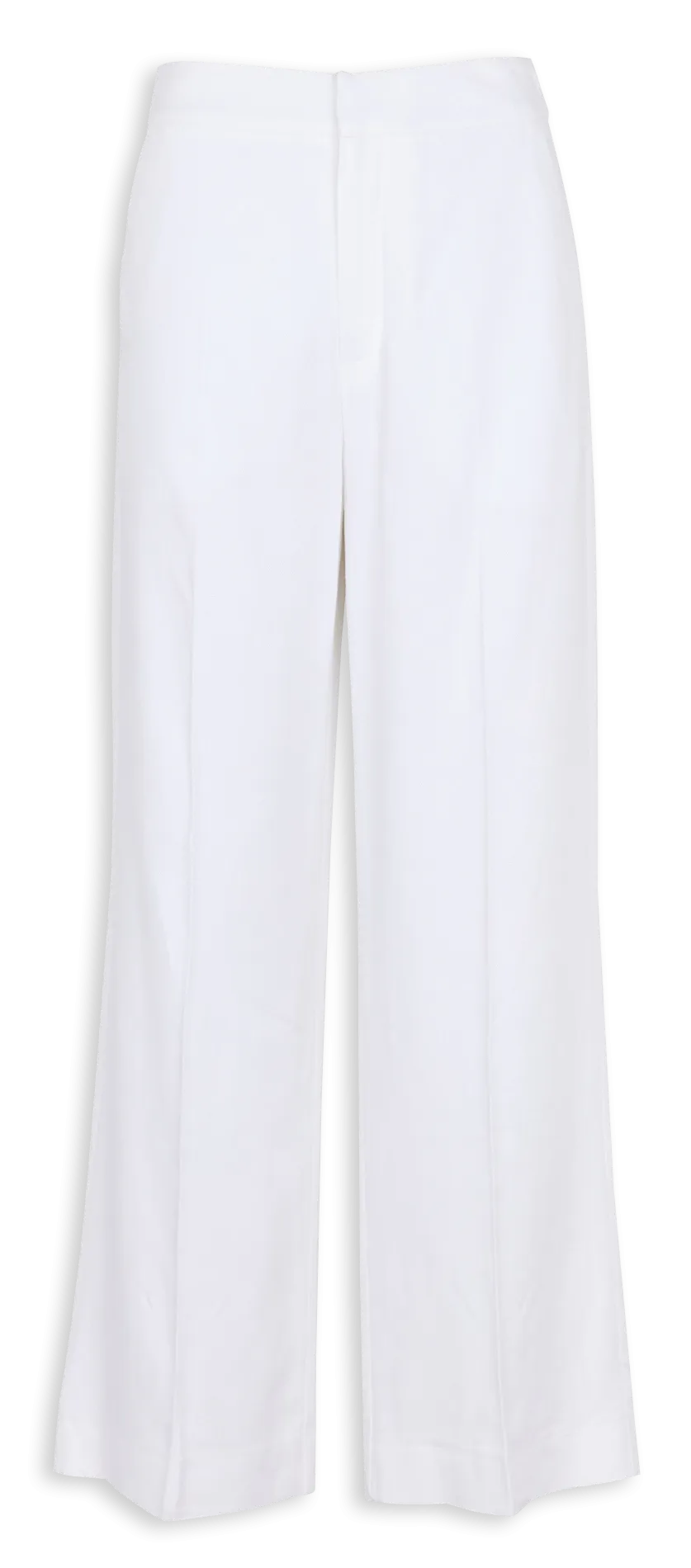 PARTENA  PANTALóN ANCHO DE TIRO ALTO EN BLANCO