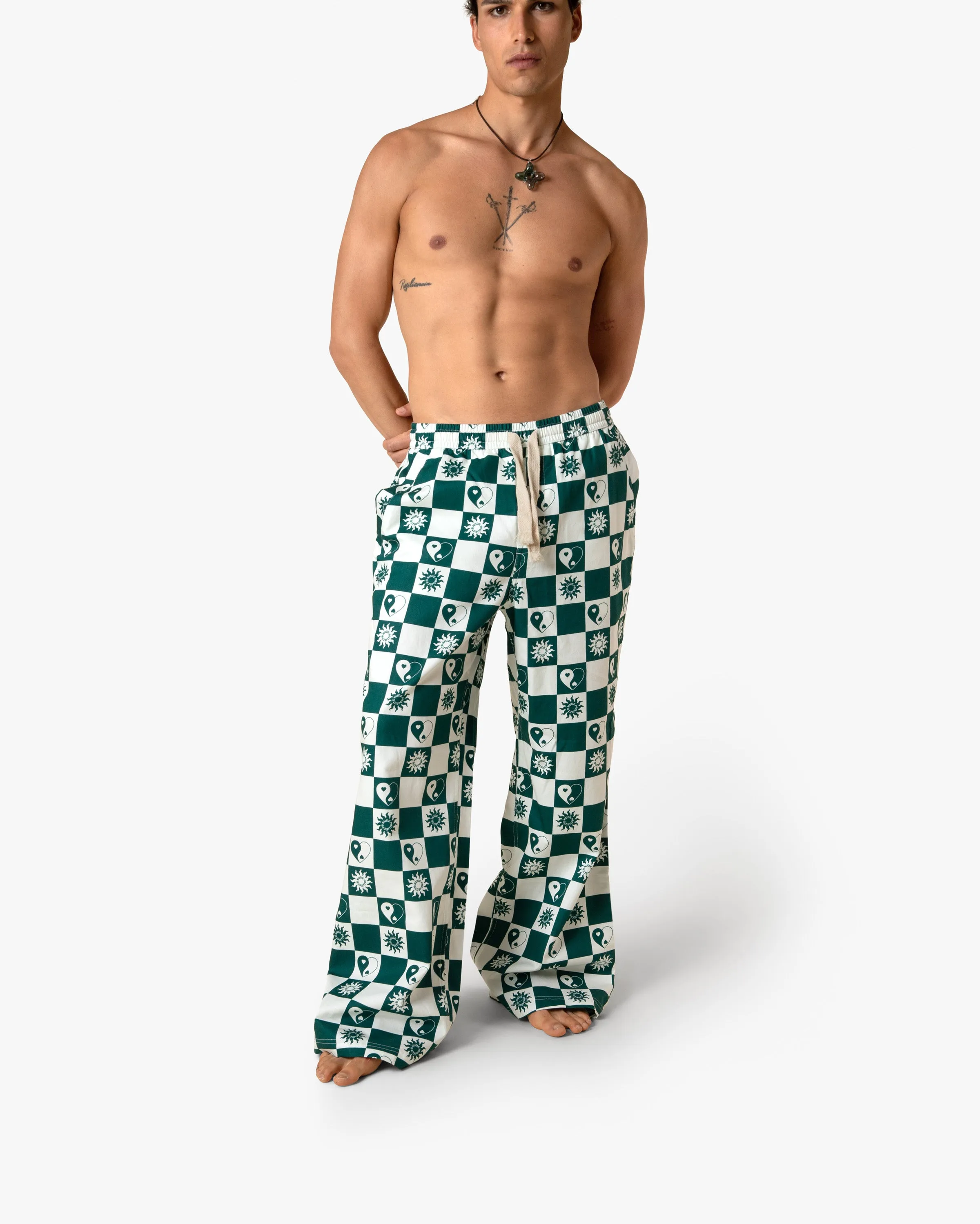 PEACE CHECKERED PANTS