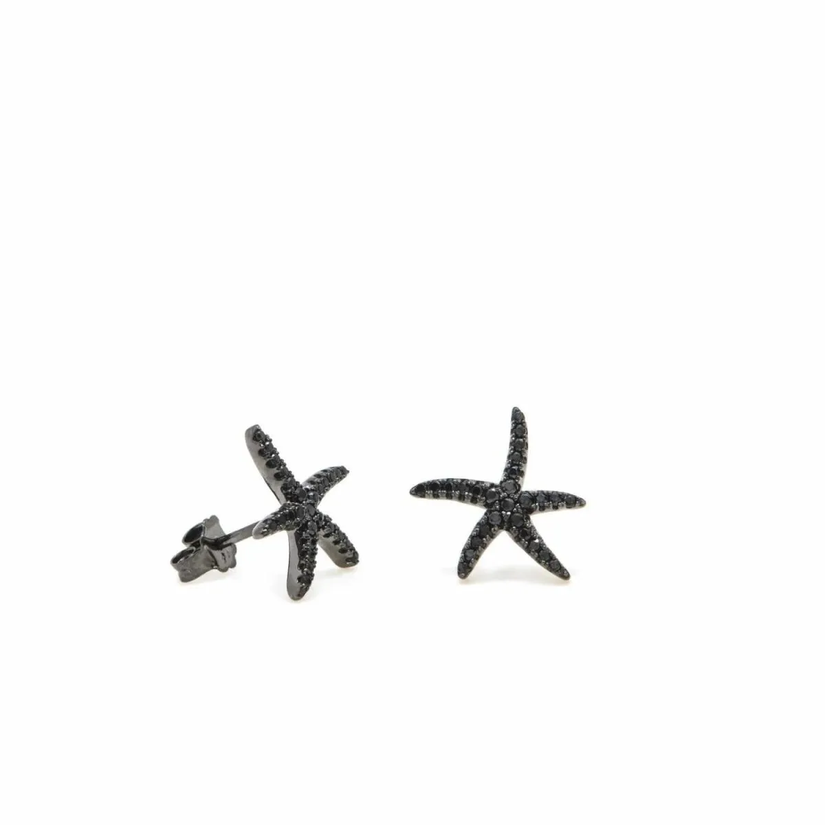 Pendientes brillantes pequeos motivo estrella de mar