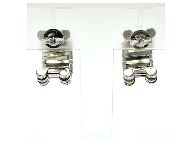 Pendientes de aro esenciales para mujeres Bottega Veneta Plata 