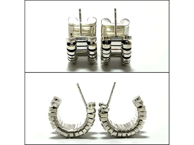 Pendientes de aro esenciales para mujeres Bottega Veneta Plata 