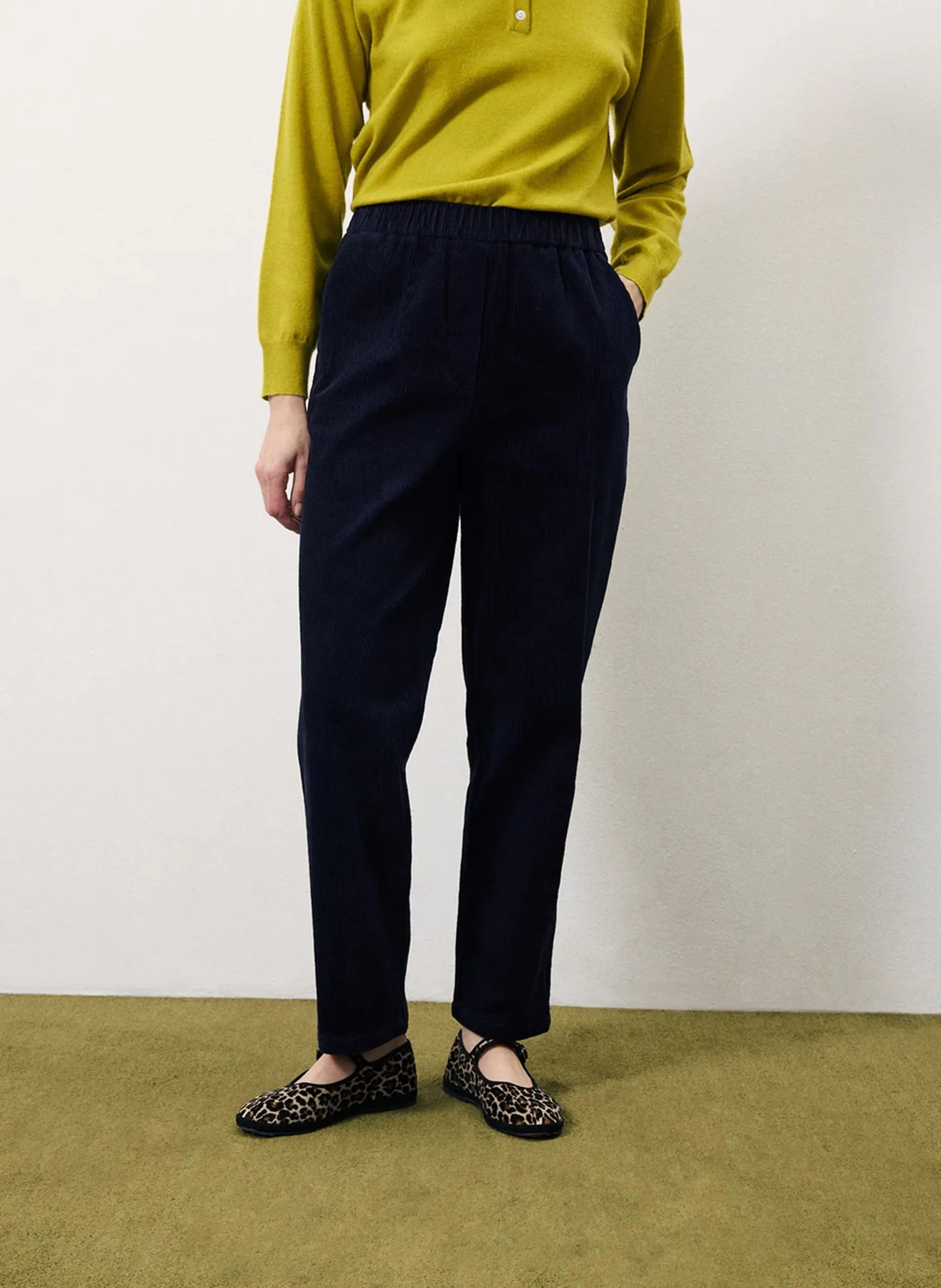 PEROLA  PANTALóN CHINO RECTO DE PANA EN AZUL