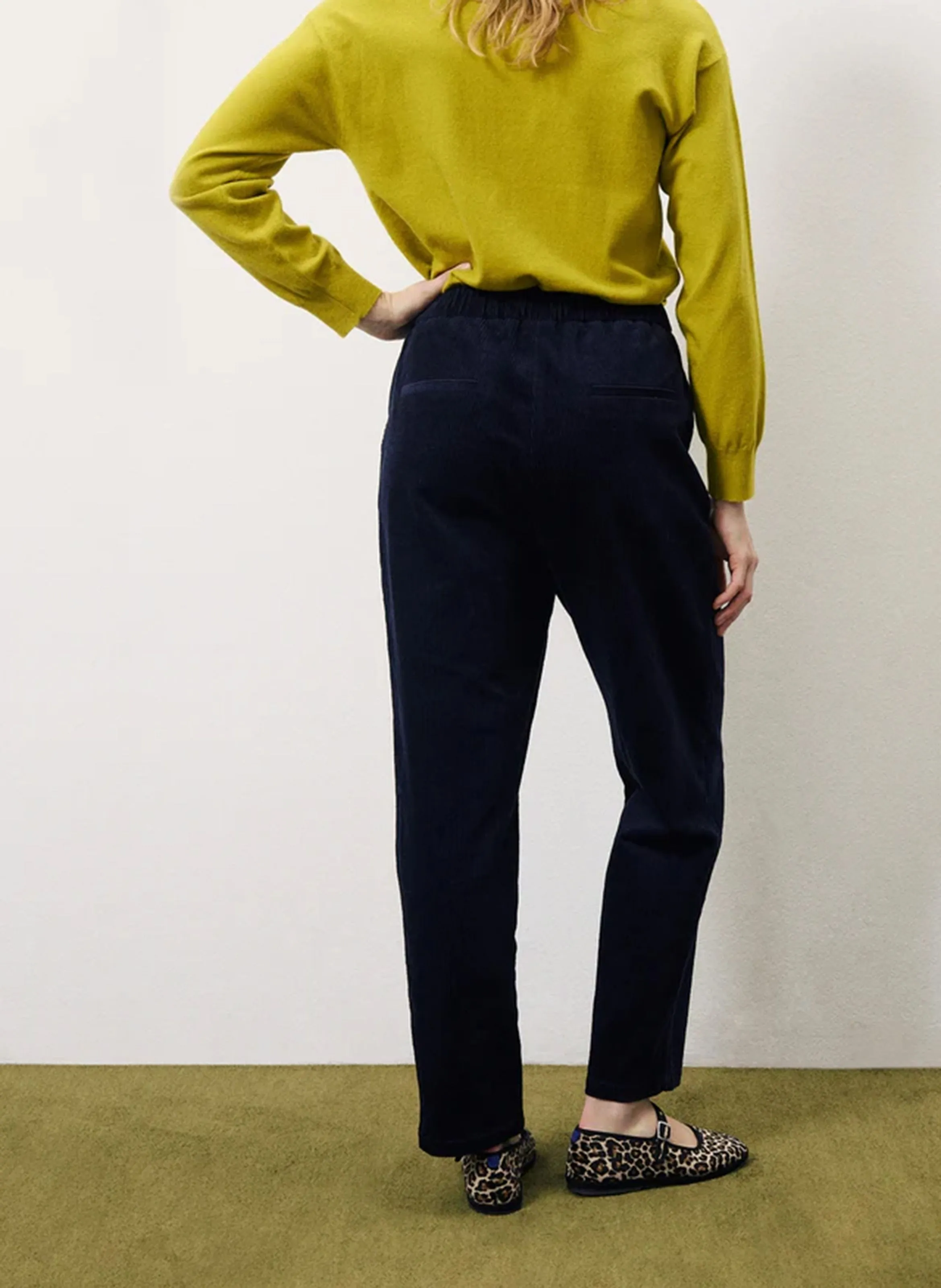 PEROLA  PANTALóN CHINO RECTO DE PANA EN AZUL