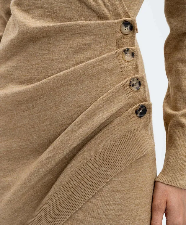 Philosophy di Lorenzo Serafini Beige melange dress with wool