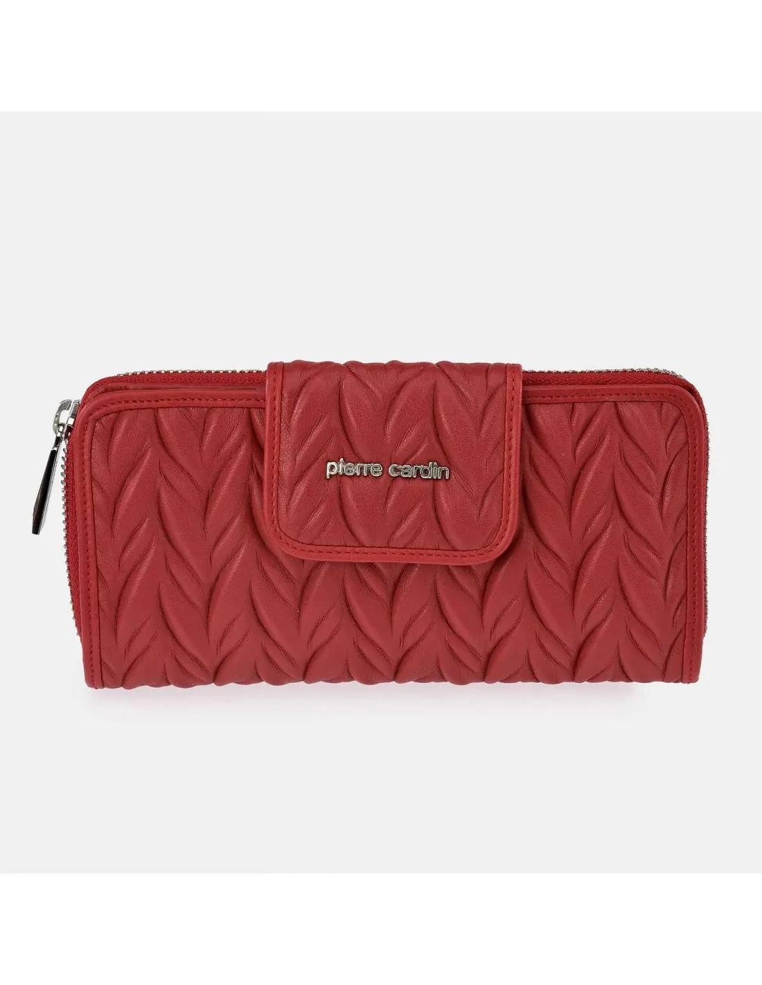 PIERRE CARDIN Monedero Billetero Grande Cremallera Mujer Suave