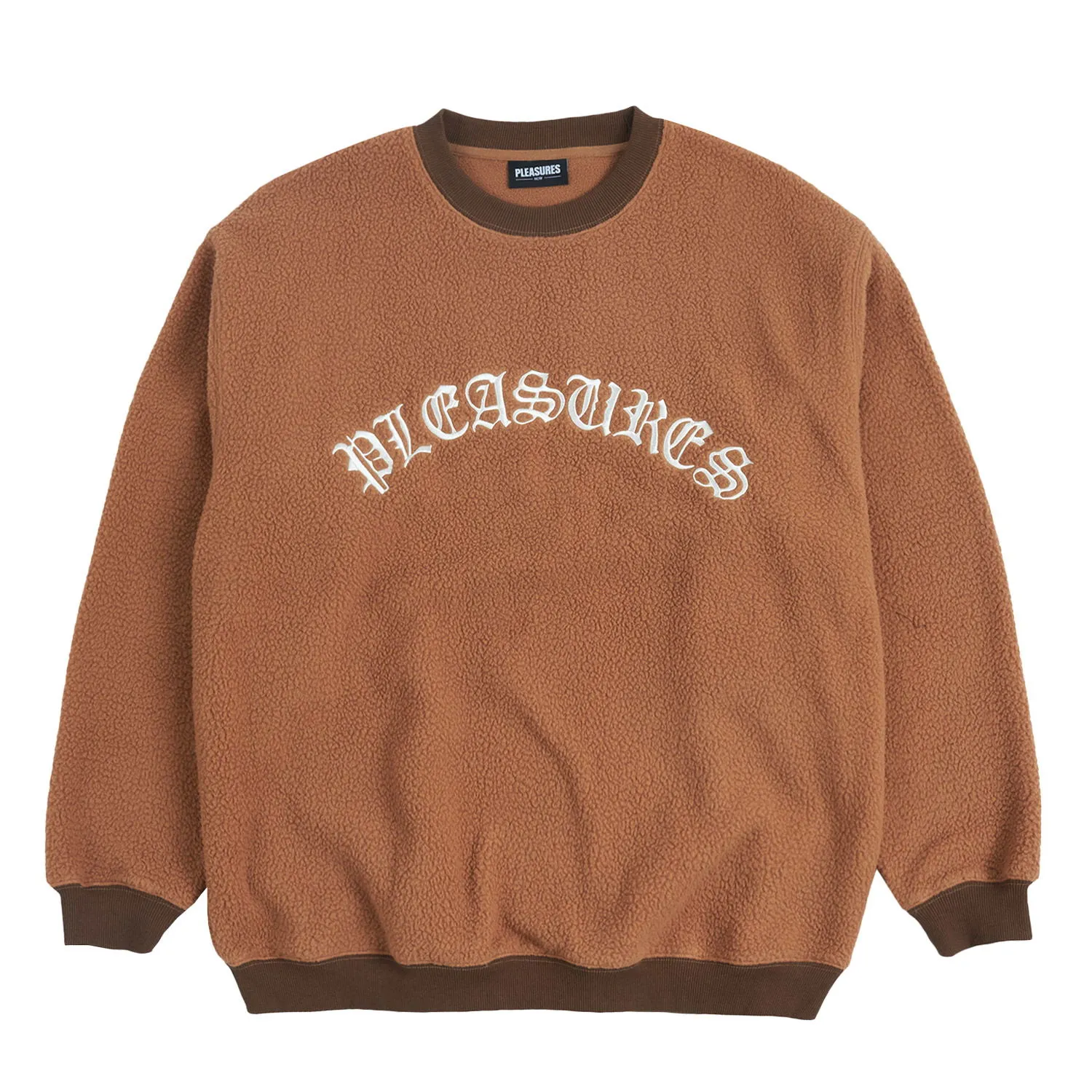 Pleasures Mars Sherpa Crewneck Brown
