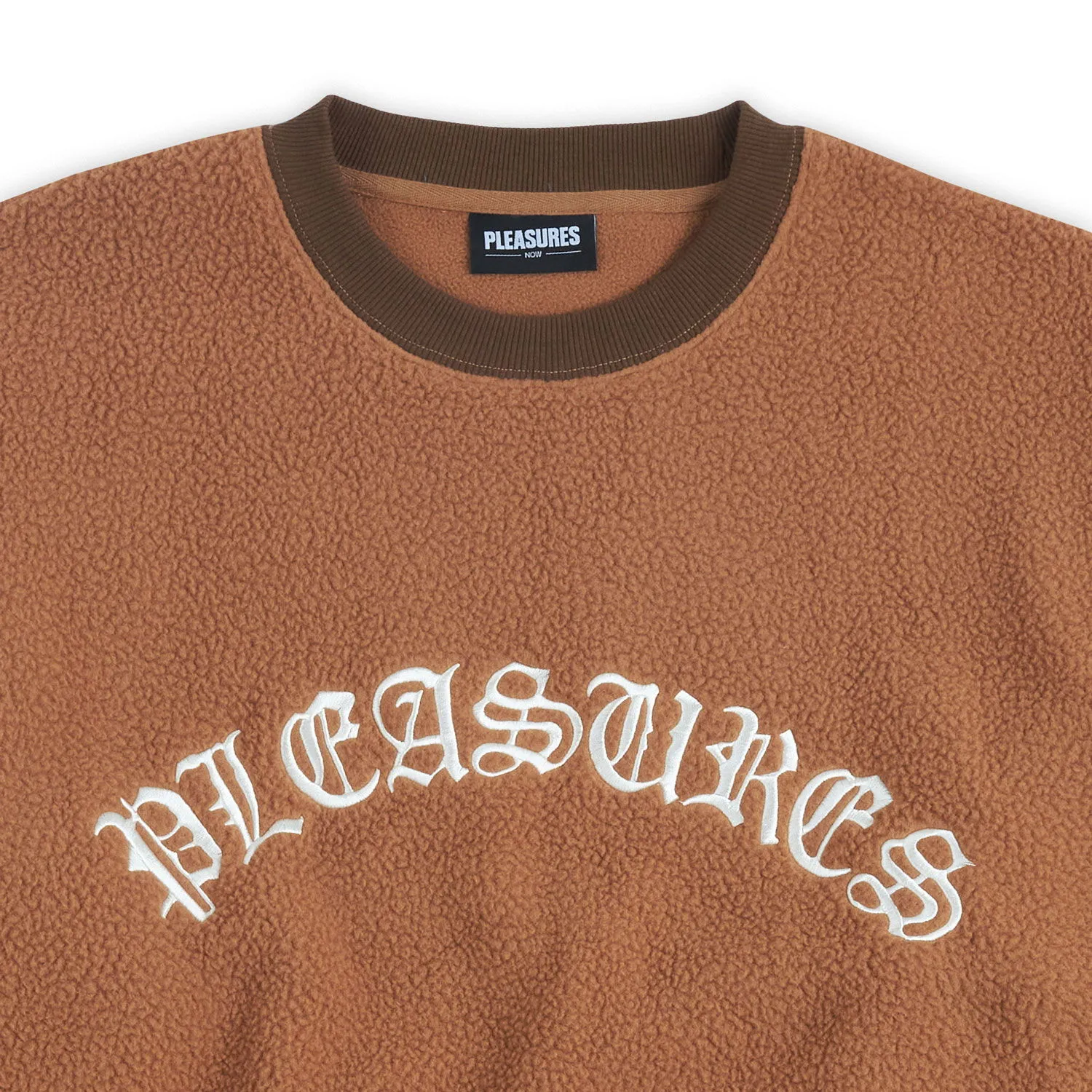 Pleasures Mars Sherpa Crewneck Brown