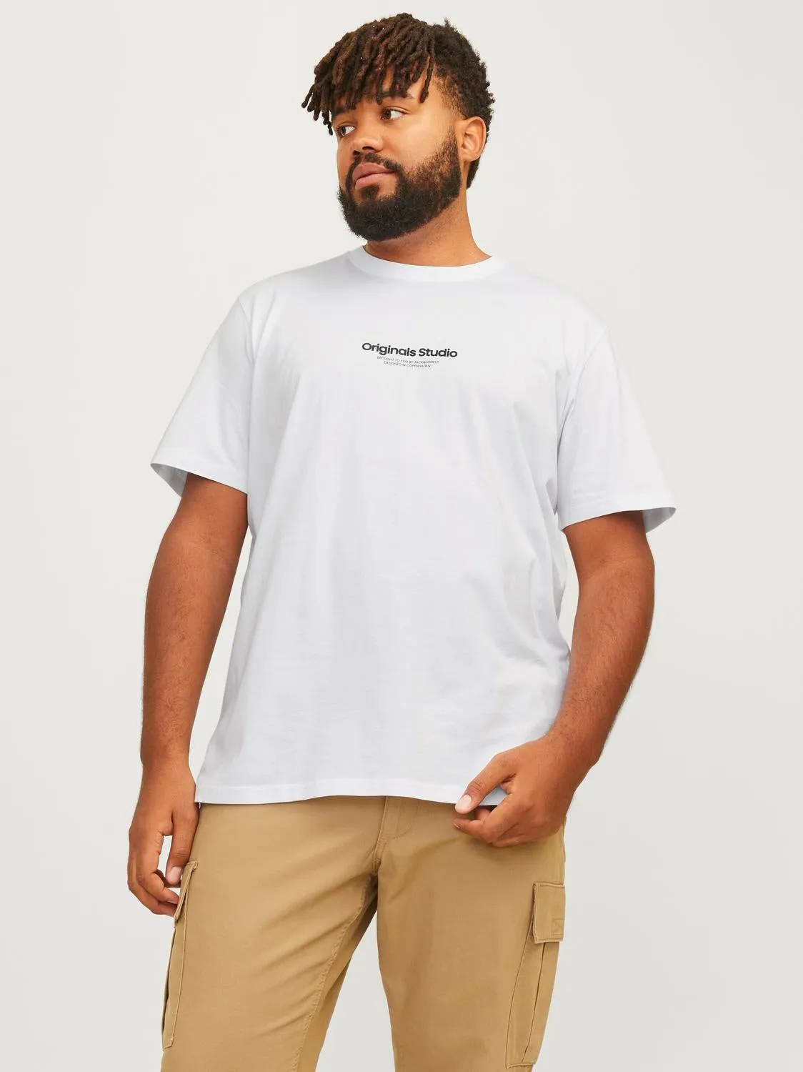 Plus Camiseta Estampado | Blanco | Jack & Jones®