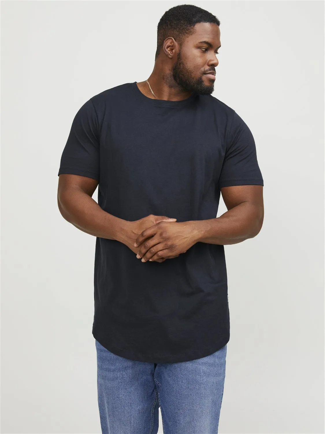 Plus Camiseta Liso | Azul oscuro | Jack & Jones®