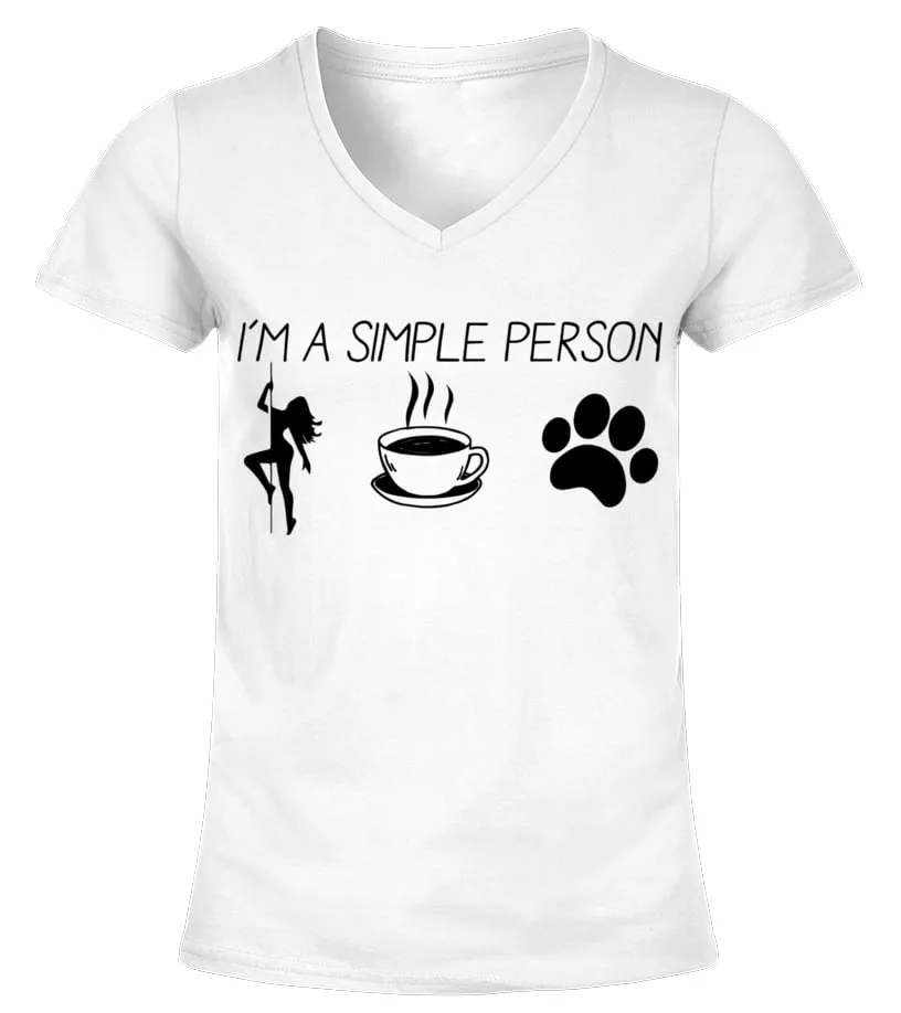 POLE DANCE SIMPLE PERSON2 Camiseta cuello pico Mujer