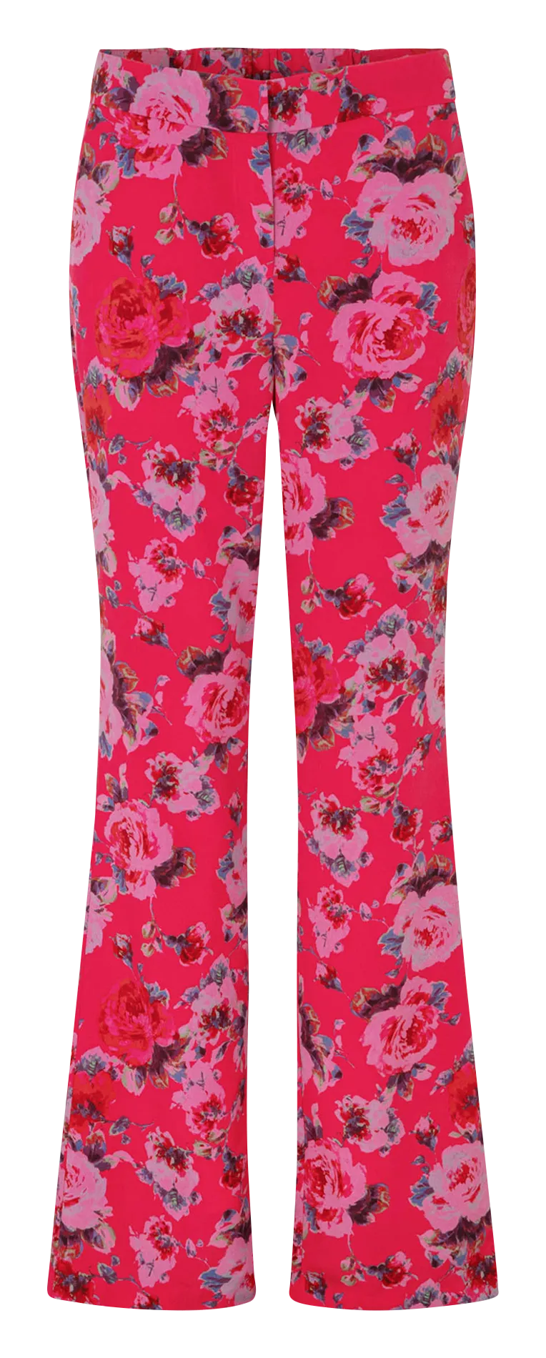 POLIN.F  PANTALóN ACAMPANADO ESTAMPADO FLORES EN MULTICOLOR