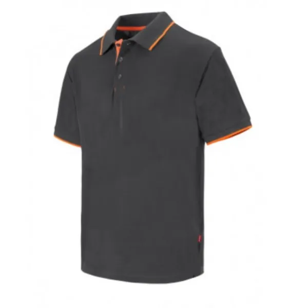 POLO BICOLOR CON VIVOS MANGA CORTA