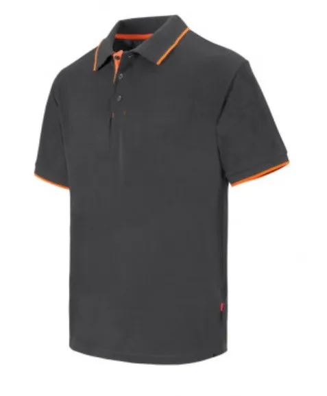 POLO BICOLOR CON VIVOS MANGA CORTA