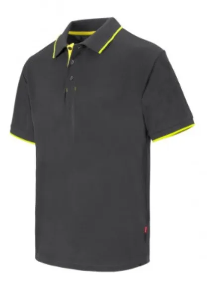 POLO BICOLOR CON VIVOS MANGA CORTA