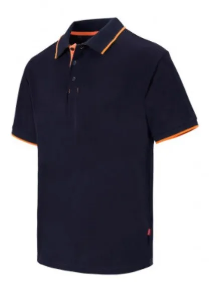 POLO BICOLOR CON VIVOS MANGA CORTA