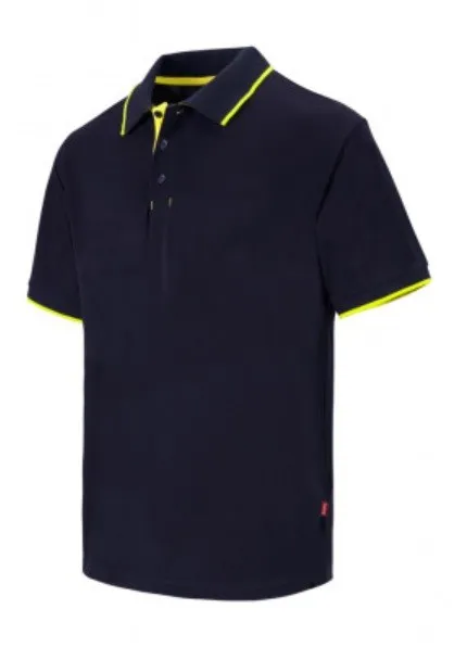 POLO BICOLOR CON VIVOS MANGA CORTA