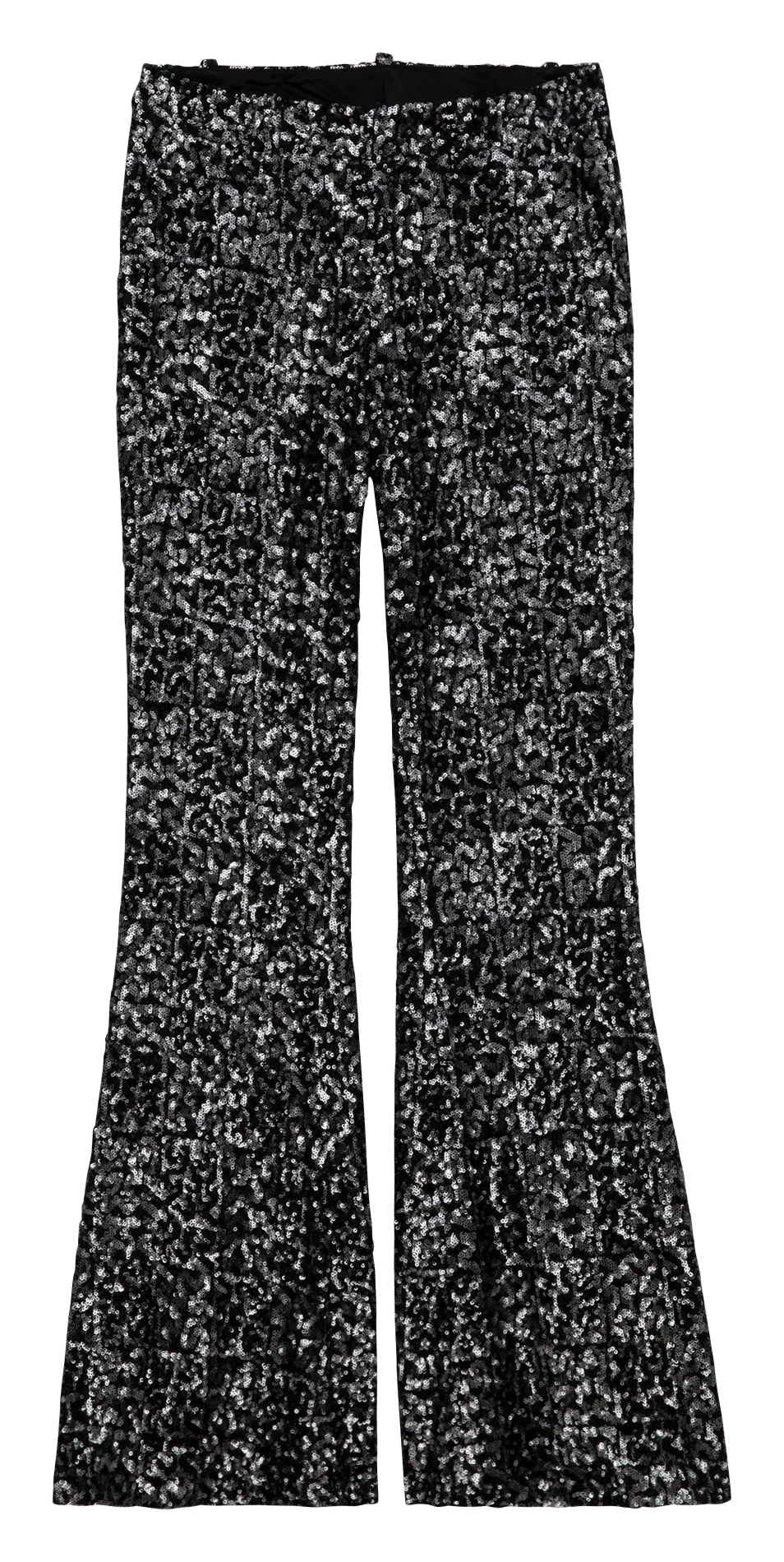 PREVY  PANTALóN ACAMPANADO CON LENTEJUELAS EN NEGRO
