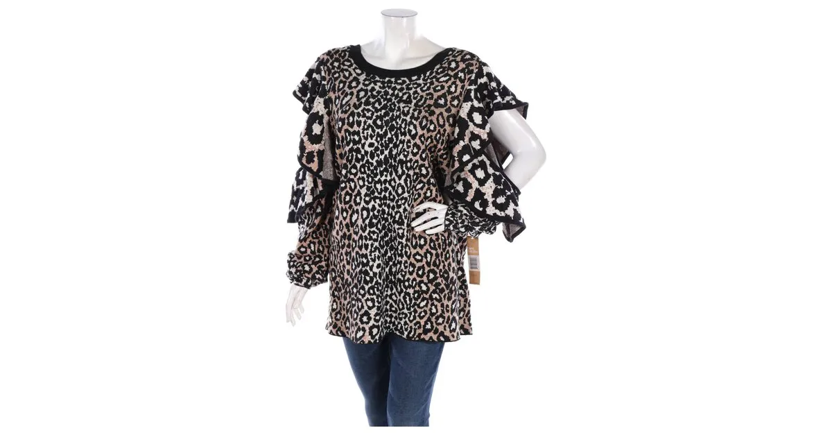 Rachel Roy Prendas de punto Multicolor Estampado de leopardo 