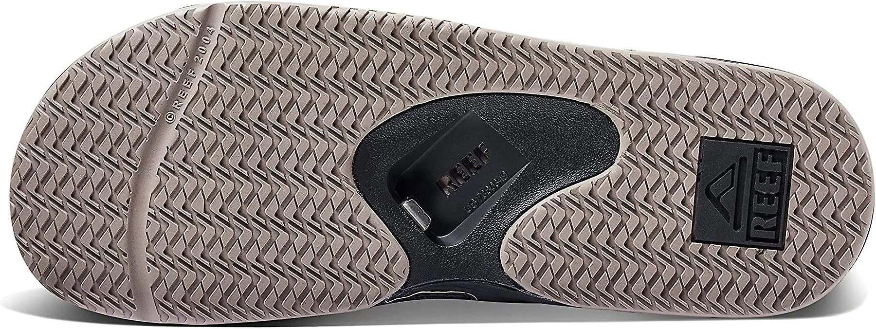 Reef Fanning Slide Black Taupe Fade Sandalias de Hombre Chanclas