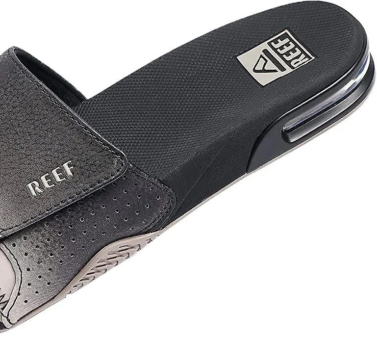 Reef Fanning Slide Black Taupe Fade Sandalias de Hombre Chanclas