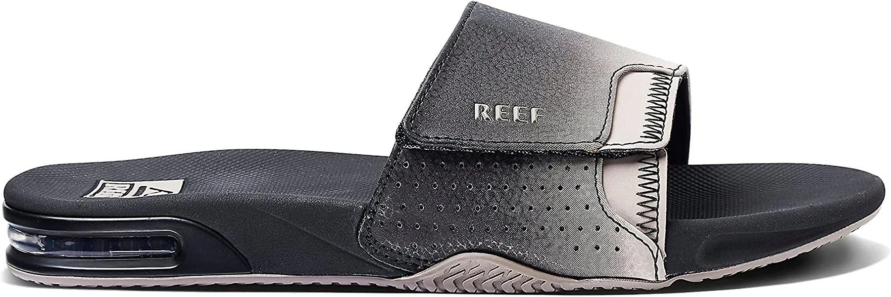 Reef Fanning Slide Black Taupe Fade Sandalias de Hombre Chanclas