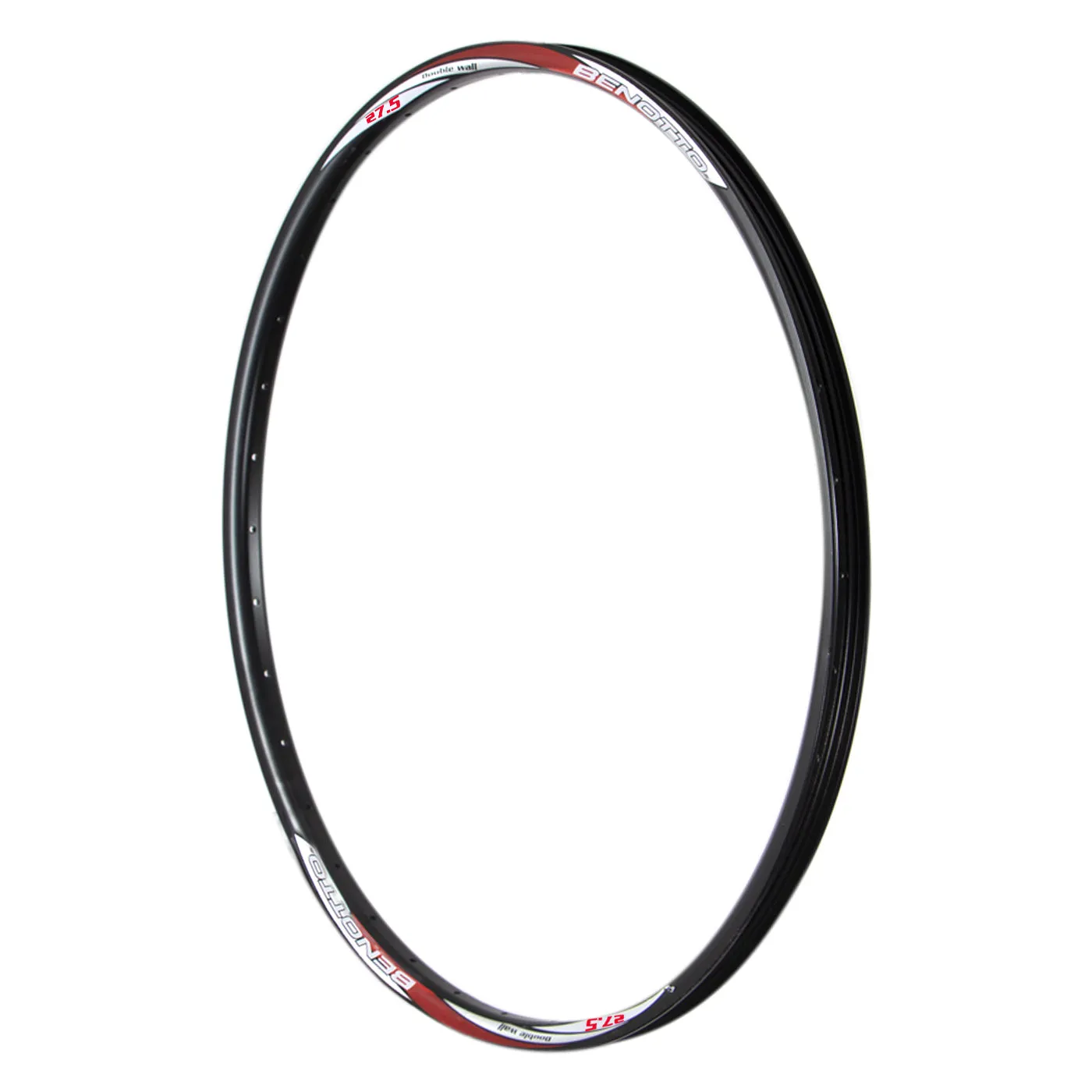 Rin BENOTTO 27.5x1.75 36B 14G Aluminio Negro Aero Doble Pared Freno de Disco Mod. ZLA025