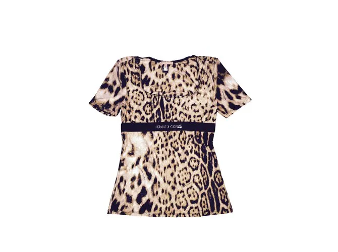 Roberto Cavalli Tops Estampado de leopardo 