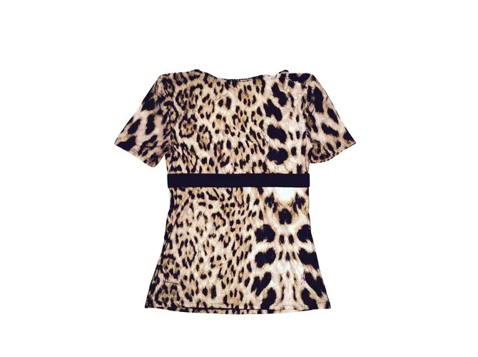 Roberto Cavalli Tops Estampado de leopardo 